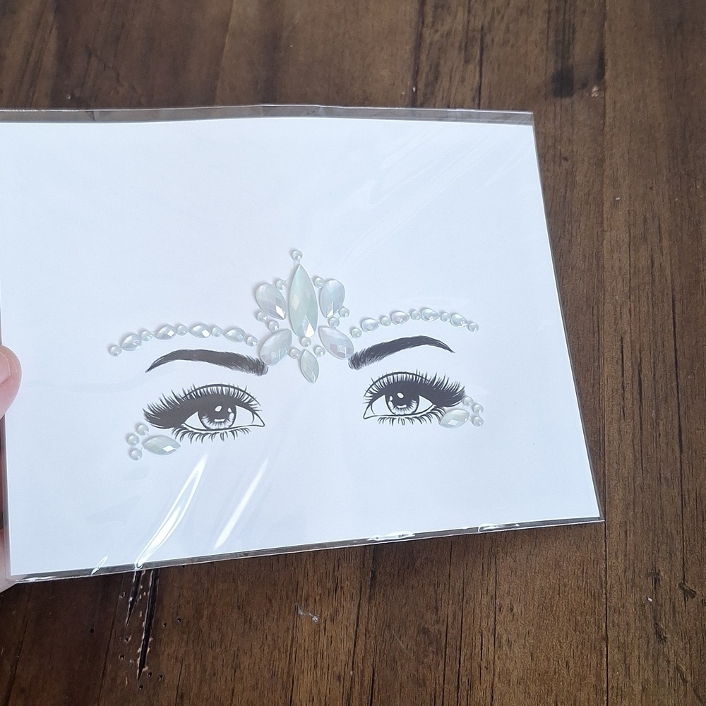 Rhinestone Face Gems Jewels Face Crystal Stickers - Picture 2 of 3